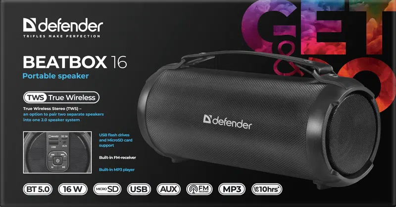 Defender - Tragbarer Lautsprecher Beatbox 16