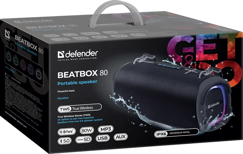 Defender - Tragbarer Lautsprecher Beatbox 80