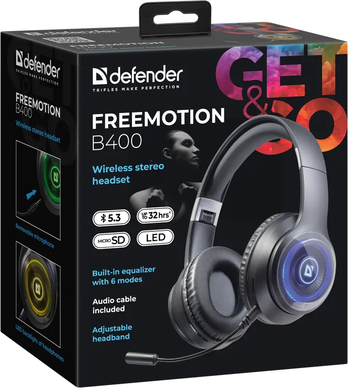 Defender - Kabelloses Stereo-Headset FreeMotion B400