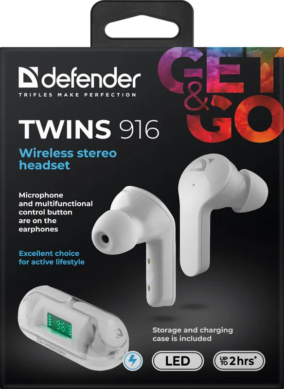 Defender - Kabelloses Stereo-Headset Twins 916