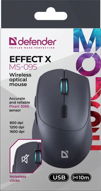 Defender - Drahtlose optische Maus Effect X  MS-095