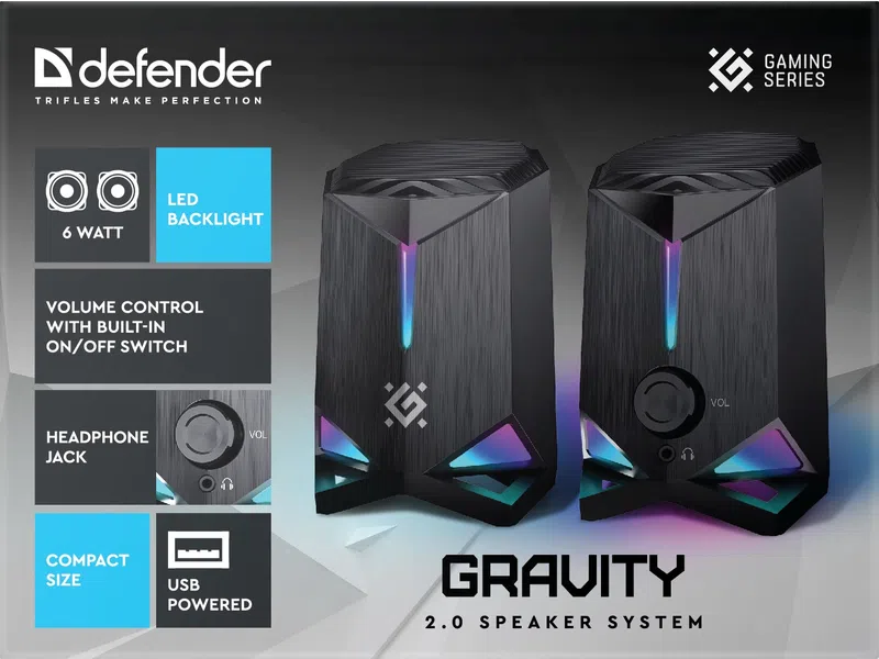 Defender - 2.0-Lautsprechersystem Gravity