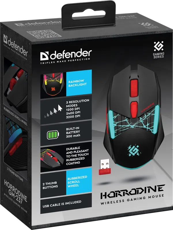 Defender - Kabellose Gaming-Maus Horrodine GM-237
