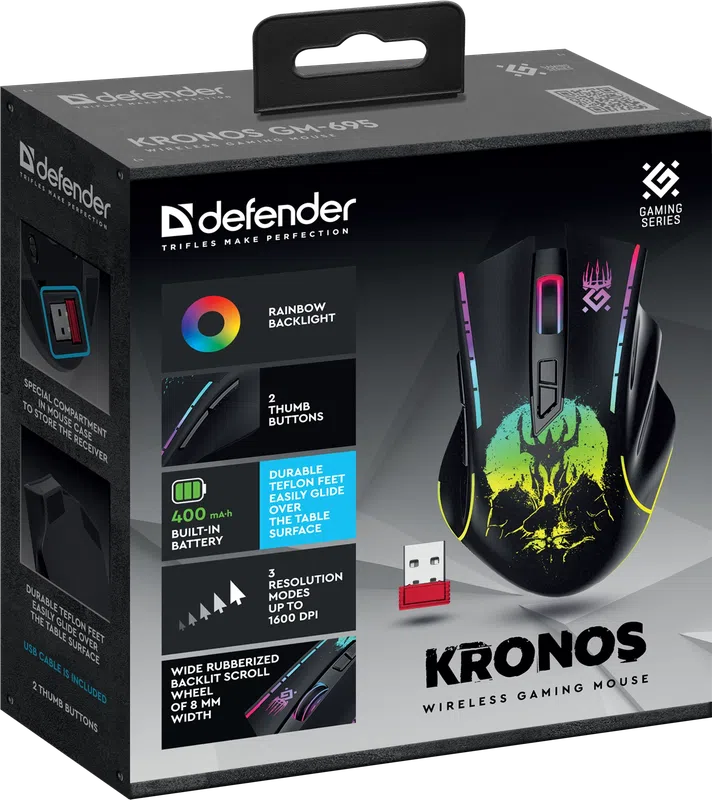 Defender - Kabellose Gaming-Maus Kronos GM-695