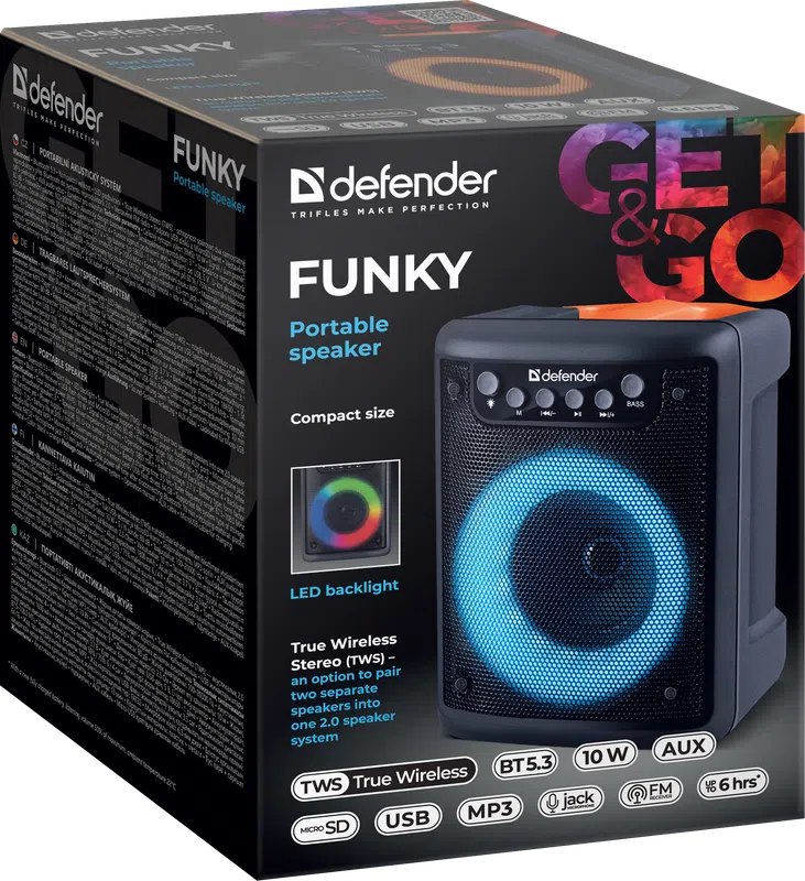 Defender - Tragbarer Lautsprecher Funky