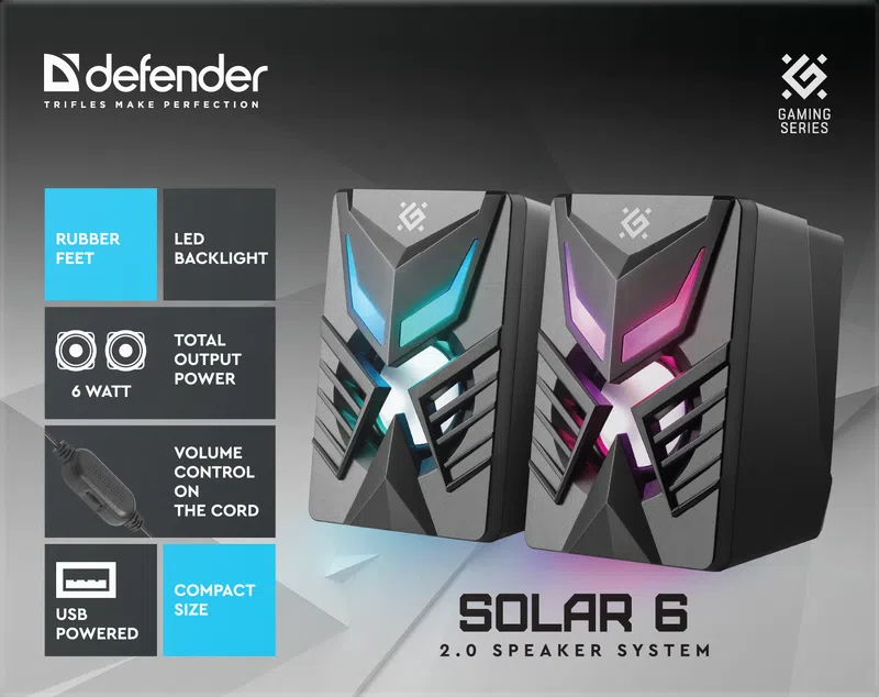 Defender - 2.0-Lautsprechersystem Solar 6
