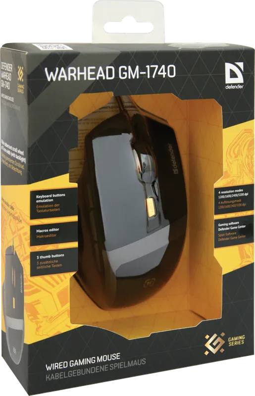 Defender - Kabelgebundene Gaming-Maus Warhead GM-1740
