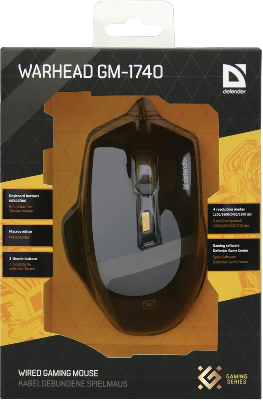 Defender - Kabelgebundene Gaming-Maus Warhead GM-1740