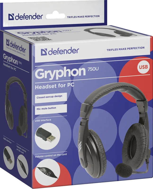 Defender - Headset für PC Gryphon 750U