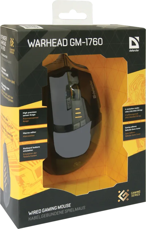 Defender - Kabelgebundene Gaming-Maus Warhead GM-1760
