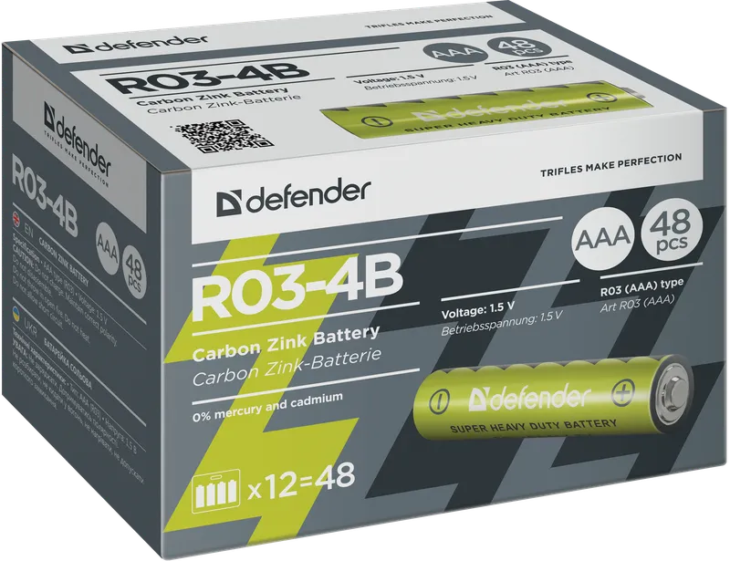 Defender - Zink-Kohle-Batterie R03-4B