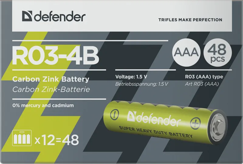 Defender - Zink-Kohle-Batterie R03-4B
