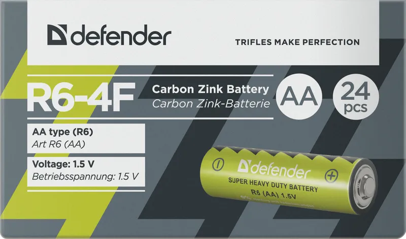 Defender - Zink-Kohle-Batterie R6-4F