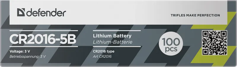 Defender - Batterie-Lithium CR2016-5B