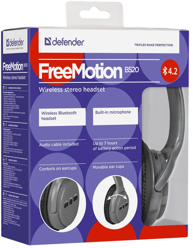 Defender - Kabelloses Stereo-Headset FreeMotion B520