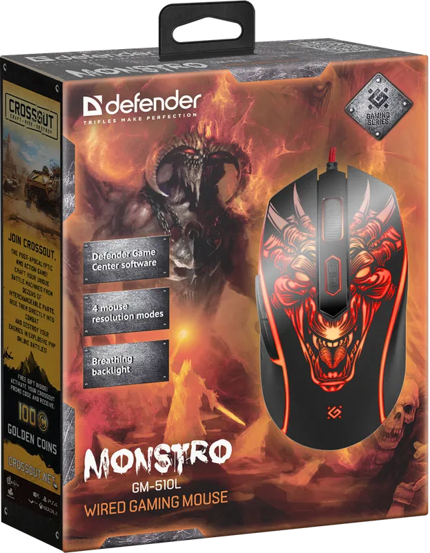 Defender - Kabelgebundene Gaming-Maus Monstro GM-510L