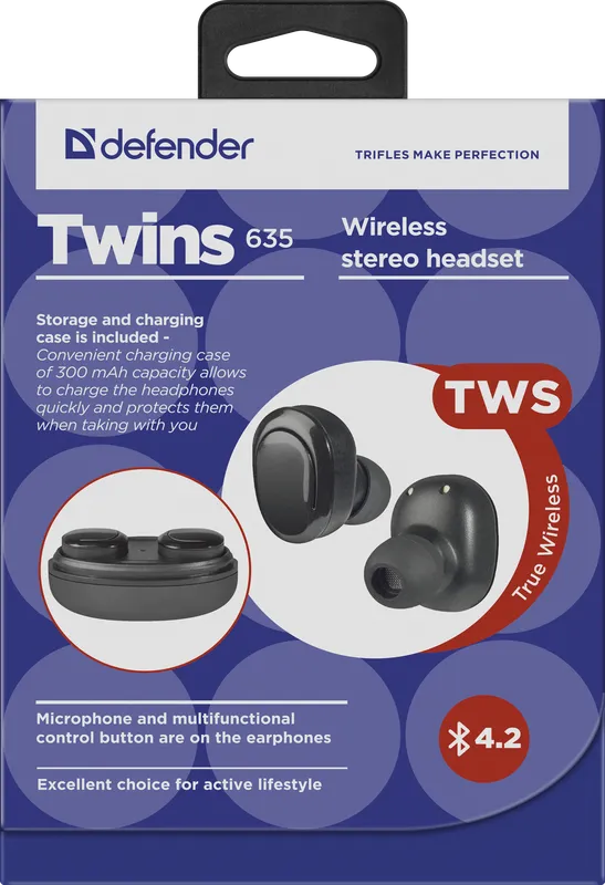 Defender - Kabelloses Stereo-Headset Twins 635
