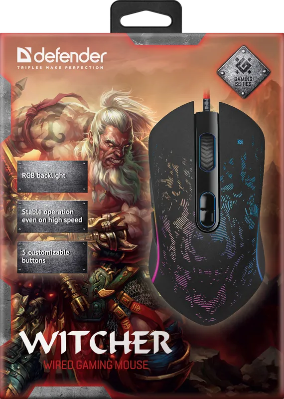 Defender - Kabelgebundene Gaming-Maus Witcher GM-990