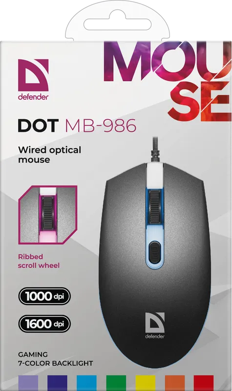 Defender - Kabelgebundene optische Maus Dot MB-986