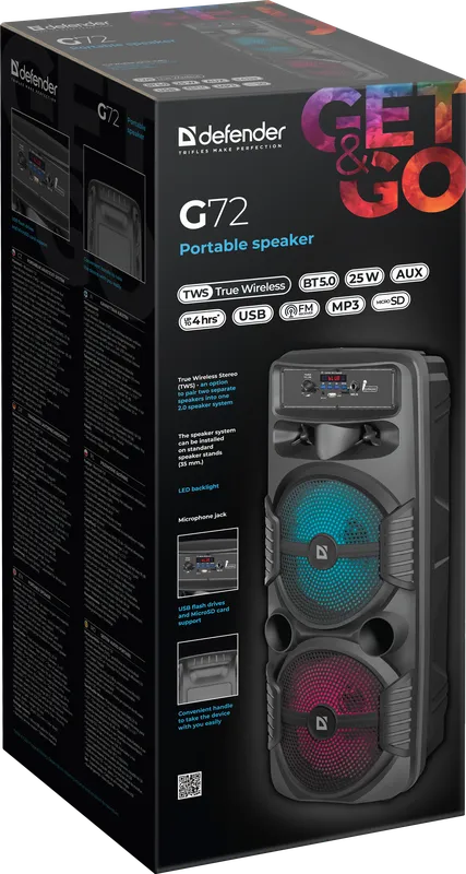Defender - Tragbarer Lautsprecher G72