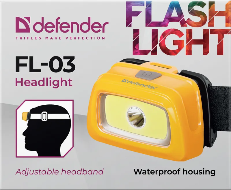 Defender - Scheinwerfer FL-03, LED+COB, 3 modes