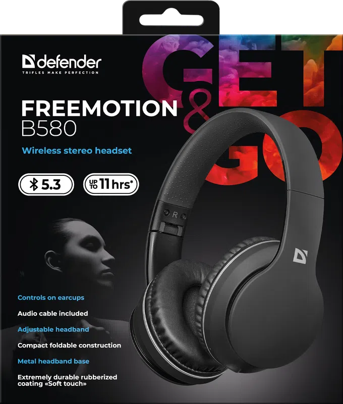 Defender - Kabelloses Stereo-Headset FreeMotion B580