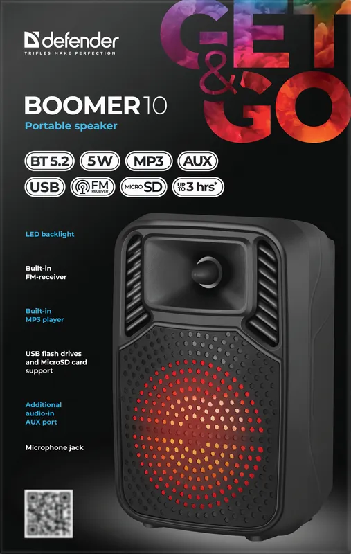 Defender - Tragbarer Lautsprecher Boomer 10