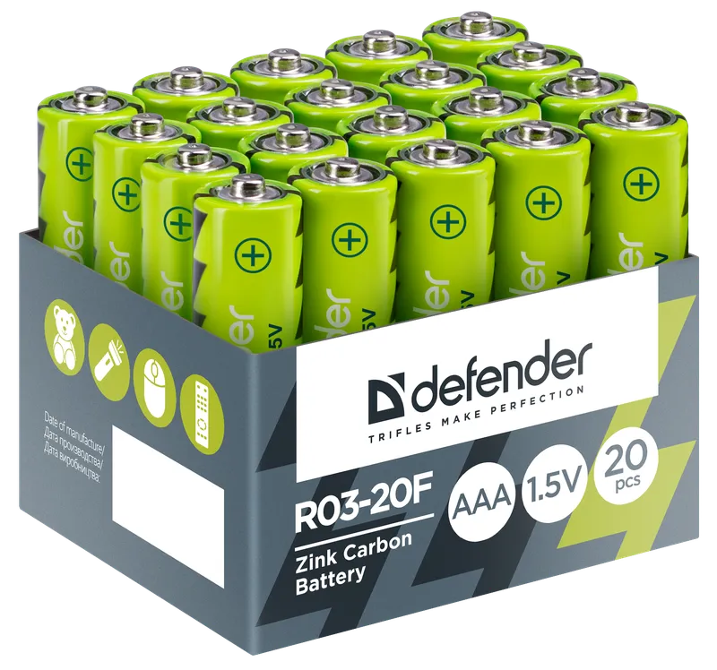 Defender - Zink-Kohle-Batterie R03-20F