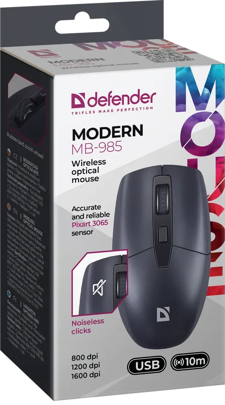 Defender - Drahtlose optische Maus Modern MB-985