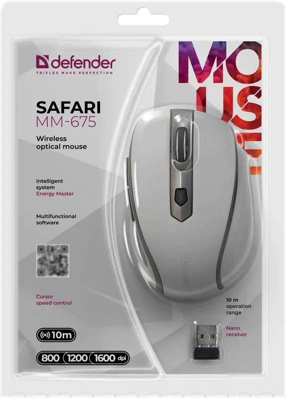 Defender - Drahtlose optische Maus Safari MM-675