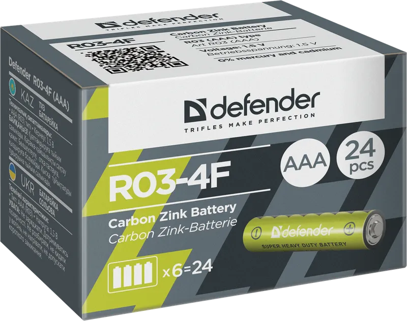 Defender - Zink-Kohle-Batterie R03-4F