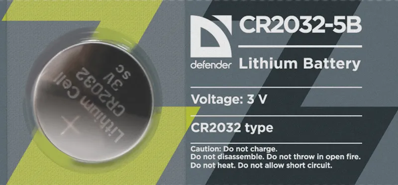 Defender - Batterie-Lithium CR2032-5B
