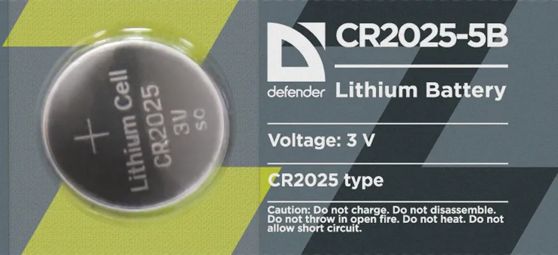 Defender - Batterie-Lithium CR2025-5B