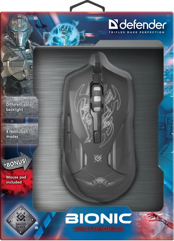 Defender - Kabelgebundene Gaming-Maus Bionic GM-250L