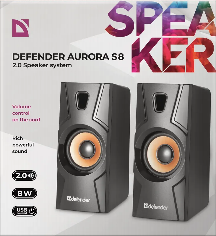 Defender - 2.0-Lautsprechersystem Aurora S8