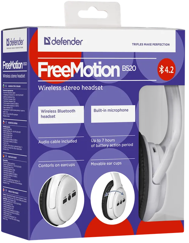 Defender - Kabelloses Stereo-Headset FreeMotion B520