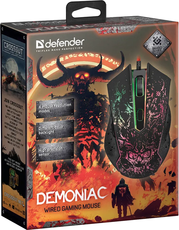 Defender - Kabelgebundene Gaming-Maus Demoniac GM-540L