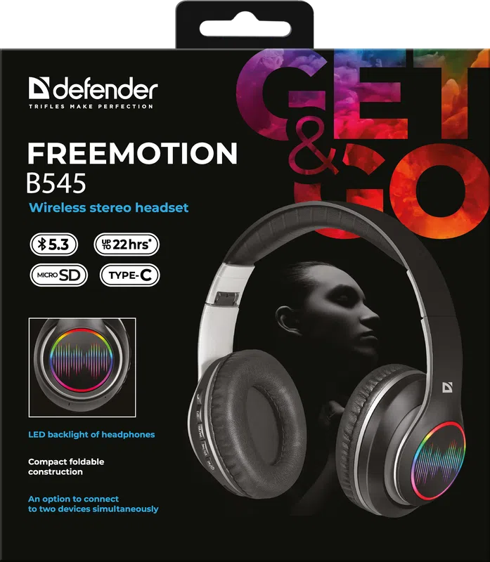 Defender - Kabelloses Stereo-Headset FreeMotion B545