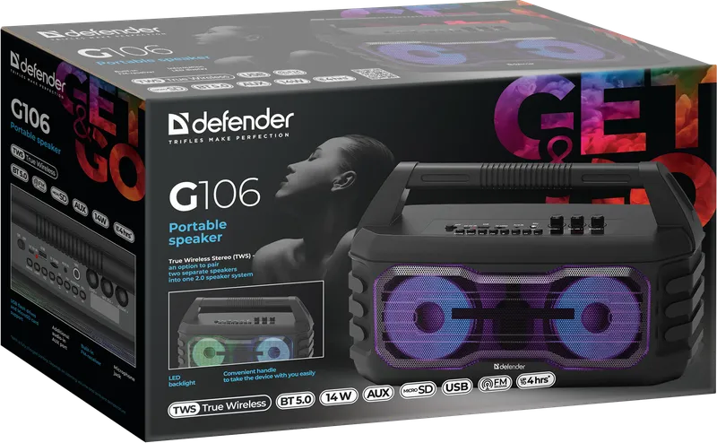 Defender - Tragbarer Lautsprecher G106