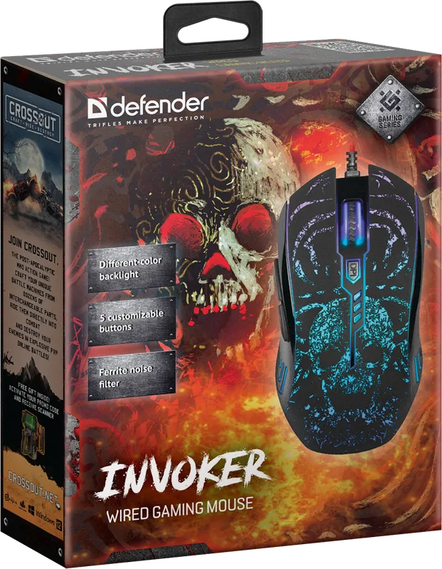 Defender - Kabelgebundene Gaming-Maus InvokerGM-947
