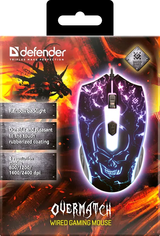 Defender - Kabelgebundene Gaming-Maus Overmatch GM-069