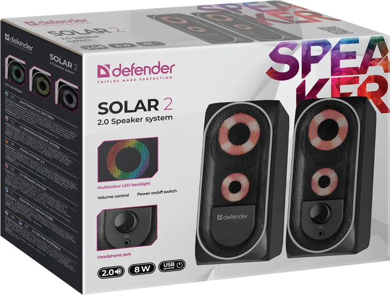Defender - 2.0-Lautsprechersystem Solar 2