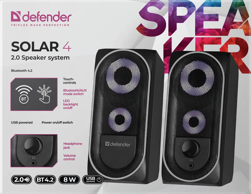 Defender - 2.0-Lautsprechersystem Solar 4