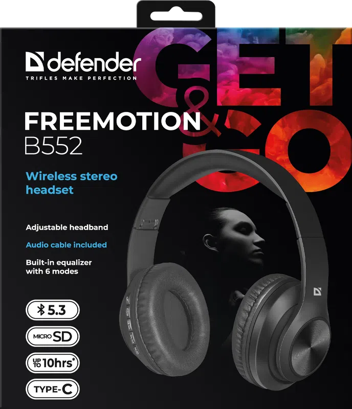 Defender - Kabelloses Stereo-Headset FreeMotion B552
