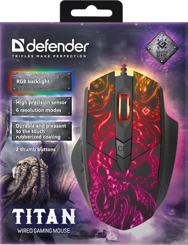 Defender - Kabelgebundene Gaming-Maus Titan GM-650L