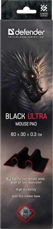 Defender - Mauspad Black Ultra
