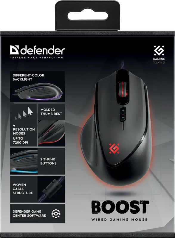 Defender - Kabelgebundene Gaming-Maus Boost GM-708L