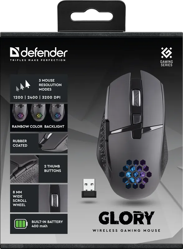 Defender - Kabellose Gaming-Maus Glory GM-514