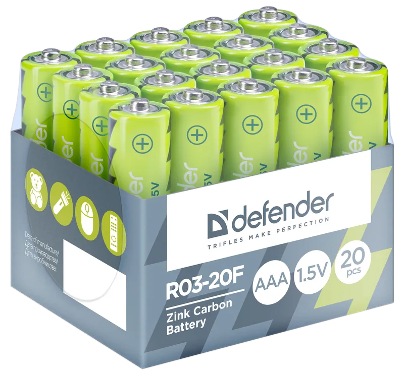 Defender - Zink-Kohle-Batterie R03-20F