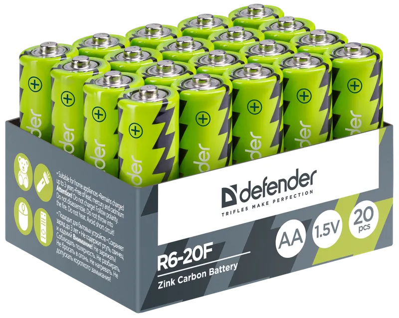 Defender - Zink-Kohle-Batterie R6-20F